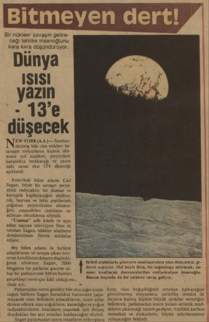BİR ZAMANLAR TÜRKİYE — Nükleer savaş çıkarsa donar mıyız? (28 Aralık 1983) - 1. Resim