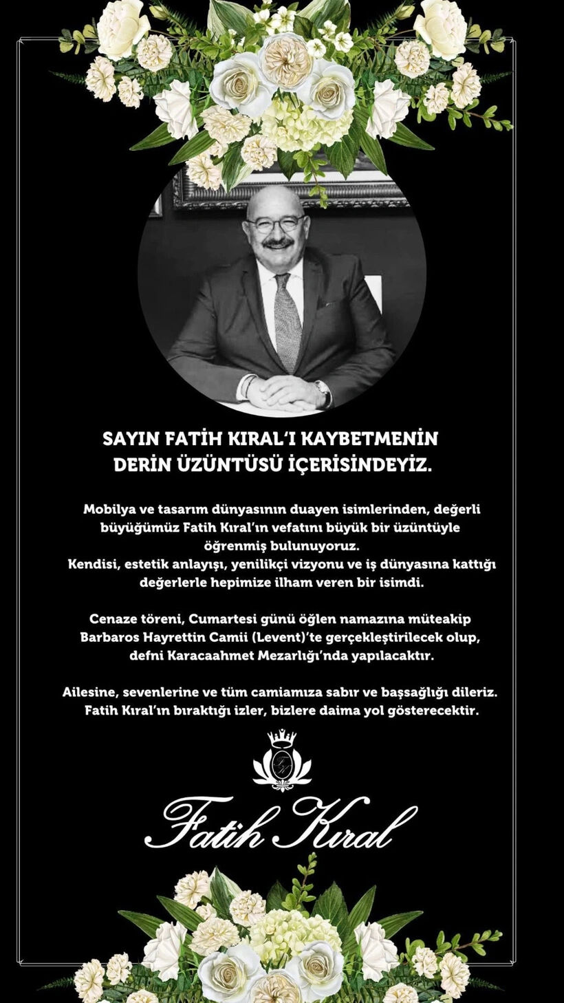 Fatih Kıral kimdir, neden öldü? Mobilya sektörünün ünlü isimlerinden biriydi - 2. Resim