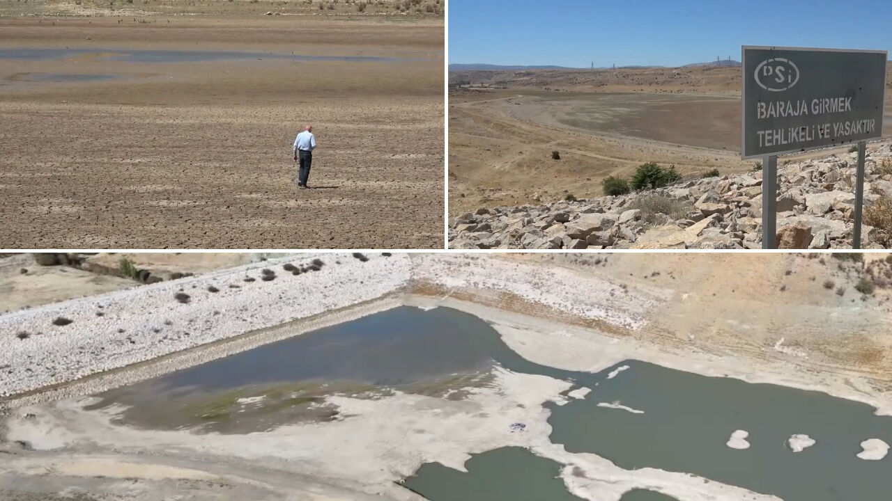 Karaman'da kışın ortasında korkutan manzara! Barajlar kurudu, yeraltı sularına yöneldiler - 2. Resim