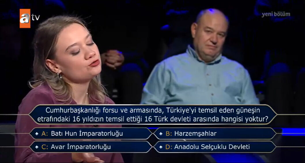 Milyoner'de tarihi gece! 1 milyon TL'lik 'Cumhurbaşkanlığı forsu' sorusunun cevabı - 3. Resim