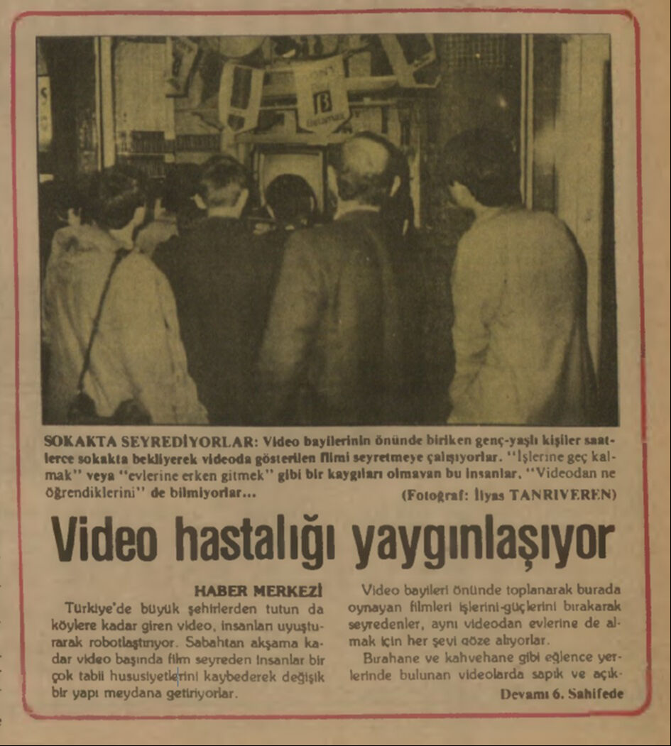 BİR ZAMANLAR TÜRKİYE — Videolar bizi robotlaştırdı: Tiktok’tan önce video kaset vardı! (31 Aralık 1983) - 1. Resim