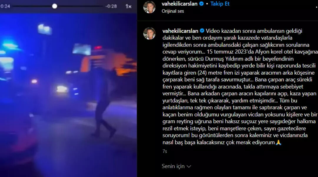 Bir kişiye çarpıp kaçtığı iddia ediliyordu! Vahe Kılıçarslan'dan açıklama geldi! Görüntüleri paylaşıp... - 3. Resim