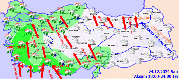 İstanbul'a kar geliyor! Çevre illeri kuşattı, Meteoroloji tarih vererek uyardı - 3. Resim