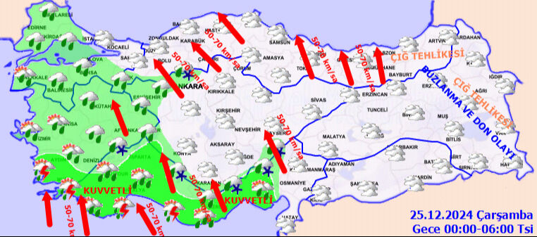 İstanbul'a kar geliyor! Çevre illeri kuşattı, Meteoroloji tarih vererek uyardı - 4. Resim