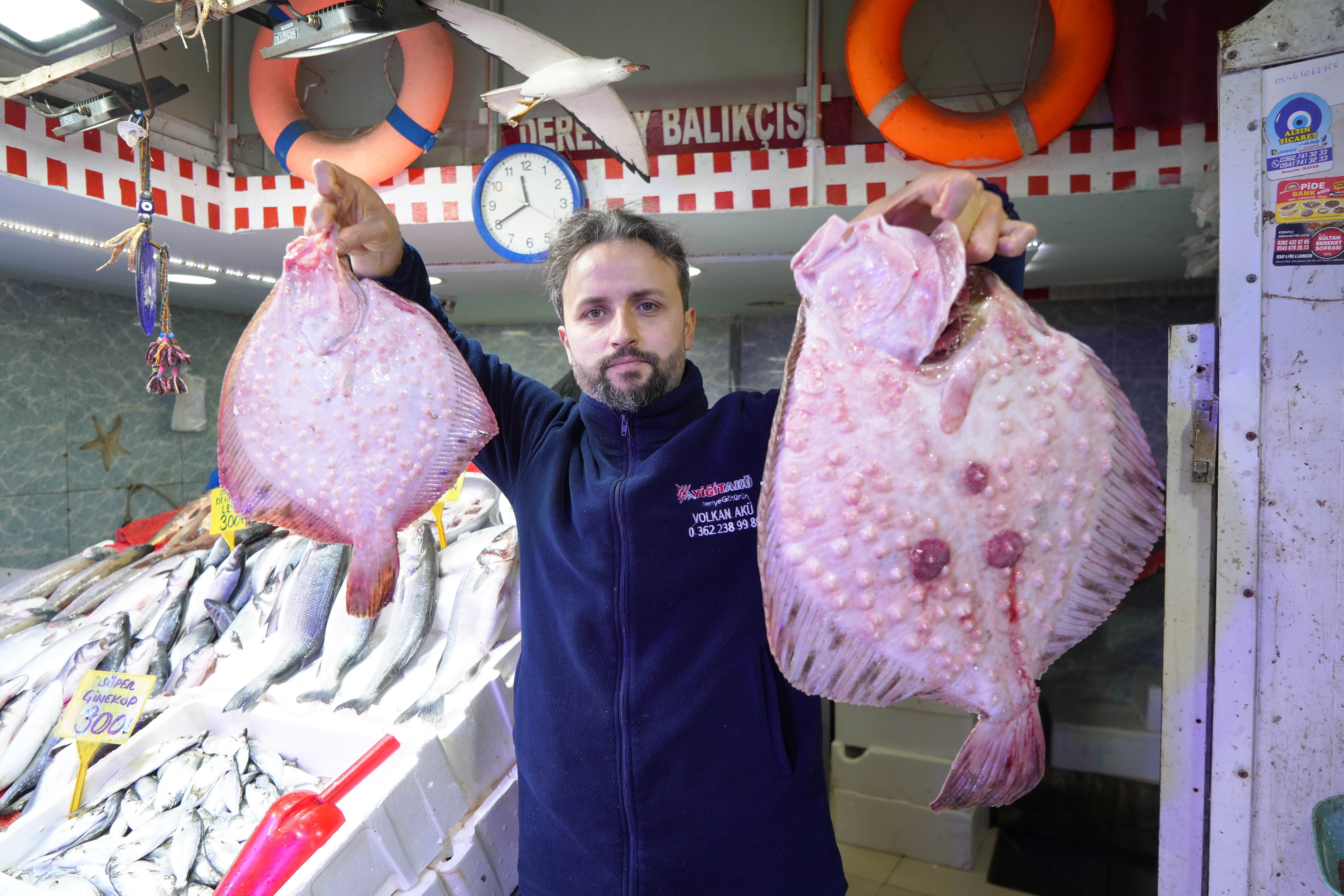Vatandaş tezgahta hayatının şokunu yaşadı: İki balık bir çeyrek altından fazla - 1. Resim
