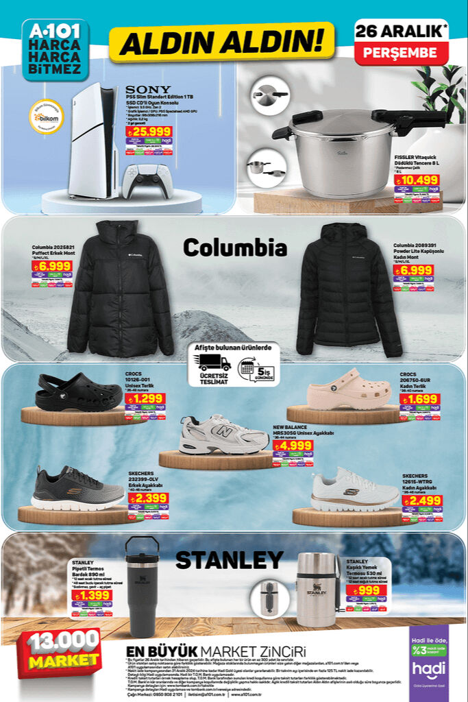 A101 26 Aralık aktüel kataloğu yayında! Philips buhar kazanlı ütü, Stanley termos, SONY oyun konsolu ve daha fazlası… - 2. Resim