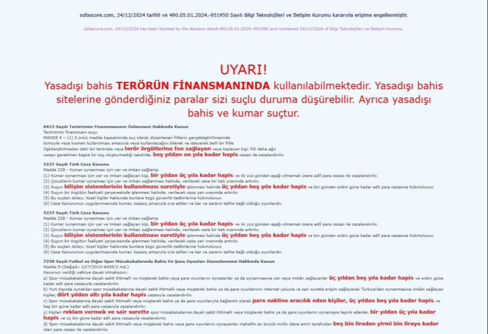 BTK’dan Sofascore’a erişim engeli! Herkes aynı uyarıyı aldı - 2. Resim