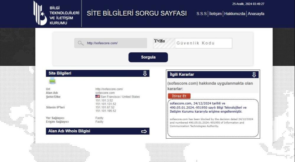 BTK’dan Sofascore’a erişim engeli! Herkes aynı uyarıyı aldı - 1. Resim