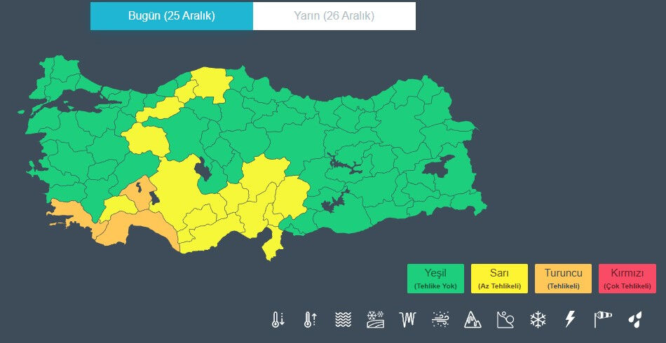 Meteoroloji il il sarı ve turuncu kodla uyardı! İstanbul'da kar yağışı için de tarih verildi Meteoroloji il il sarı ve turuncu kodla uyardı! İstanbul'da kar yağışı için de tarih verildi - 1. Resim
