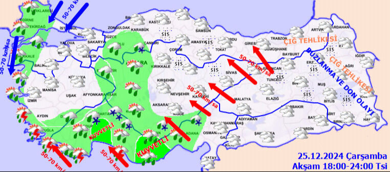 Meteoroloji kar, sağanak ve çığ konusunda uyardı! İstanbul dahil çok sayıda il alarm verdi, kuvvetle geliyor - 3. Resim