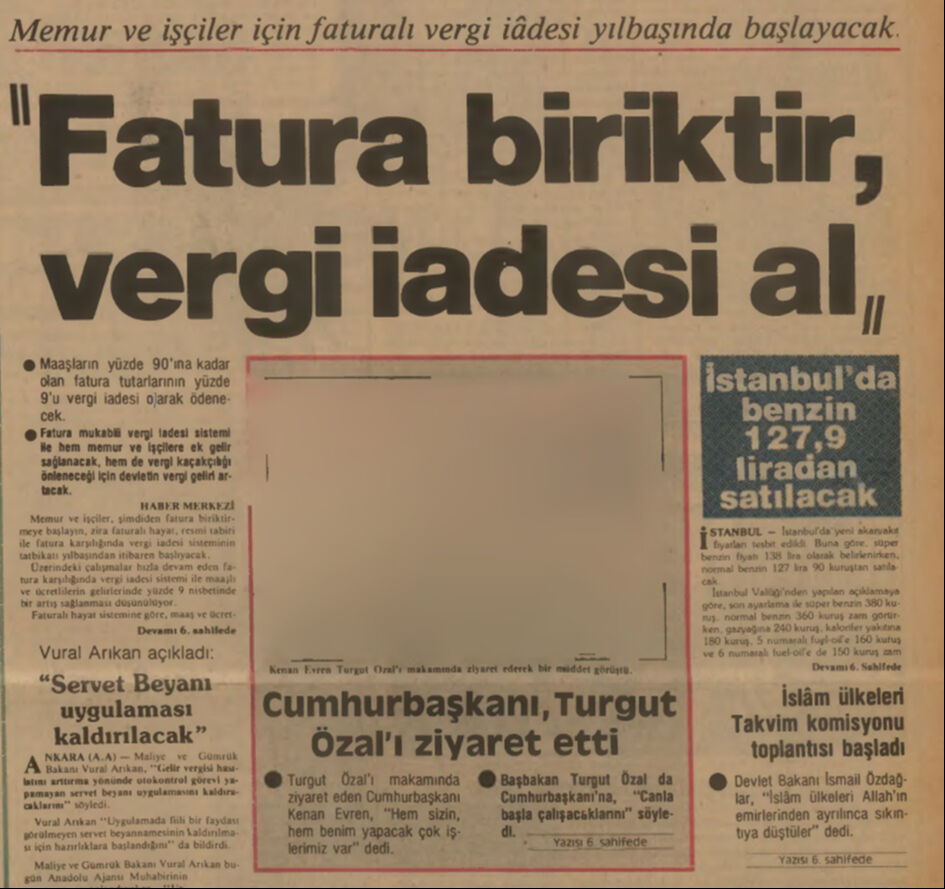 BİR ZAMANLAR TÜRKİYE — Eski bir yılsonu geleneği: Fiş topla, para kazan! (8 Aralık 1983) - 1. Resim