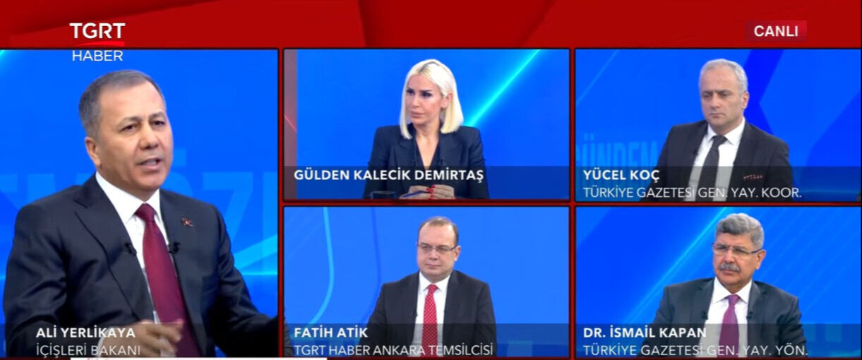 İçişleri Bakanı Ali Yerlikaya'dan TGRT canlı yayınında suç örgütlerine sert çıkış: Sen kimsin vatandaşıma ahkam kesiyorsun İçişleri Bakanı Ali Yerlikaya'dan TGRT canlı yayınında suç örgütlerine sert çıkış: Sen kimsin vatandaşıma ahkam kesiyorsun - 1. Resim