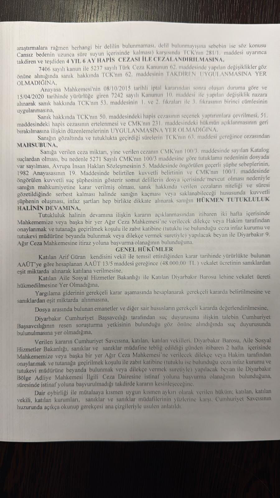 Narin Güran cinayeti davasında karar açıklandı! - 1. Resim