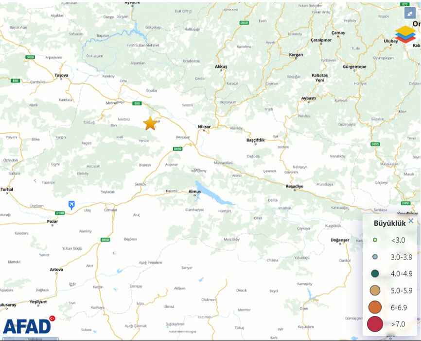Tokat'ta korkutan deprem! AFAD ve Kandilli son dakika duyurdu - 1. Resim