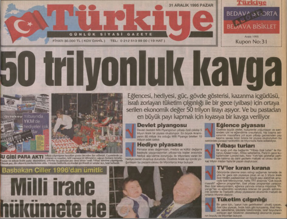 BİR ZAMANLAR TÜRKİYE — Yılbaşında çark var! (31 Aralık 1995) - 1. Resim