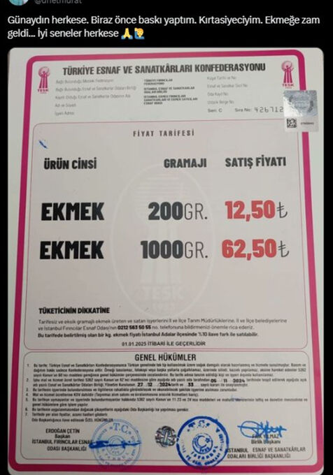 İstanbul'da ekmek fiyatına zam mı geldi? Karmaşa sonrası üst üste açıklama geldi - 1. Resim
