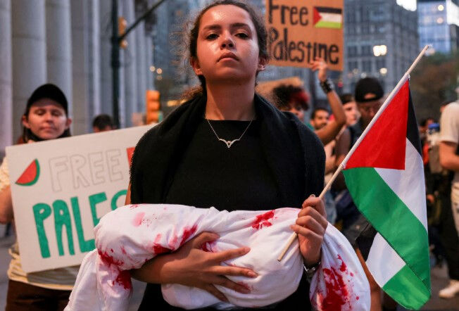 Yılbaşı kutlamalarına karşı Gazze için direniş! Katil İsrail'in soykırımına 'dur' dediler - 2. Resim