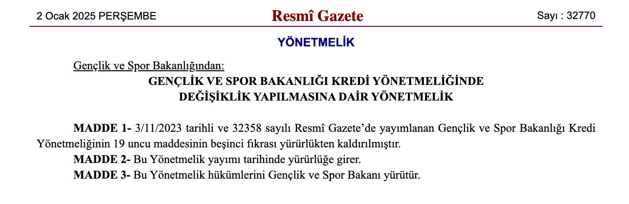 Gençlik ve Spor Bakanlığı Kredi Yönetmeliği'nde değişiklik yapıldı! KYK kredisi 2 yıl zorunluluğu kaldırıldı mı? Gençlik ve Spor Bakanlığı Kredi Yönetmeliği'nde değişiklik yapıldı! KYK kredisi 2 yıl zorunluluğu kaldırıldı mı? - 4. Resim