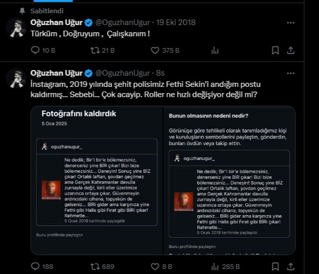 Instagram'dan kahraman polise engel! Oğuzhan Uğur skandal karara isyan etti - 2. Resim