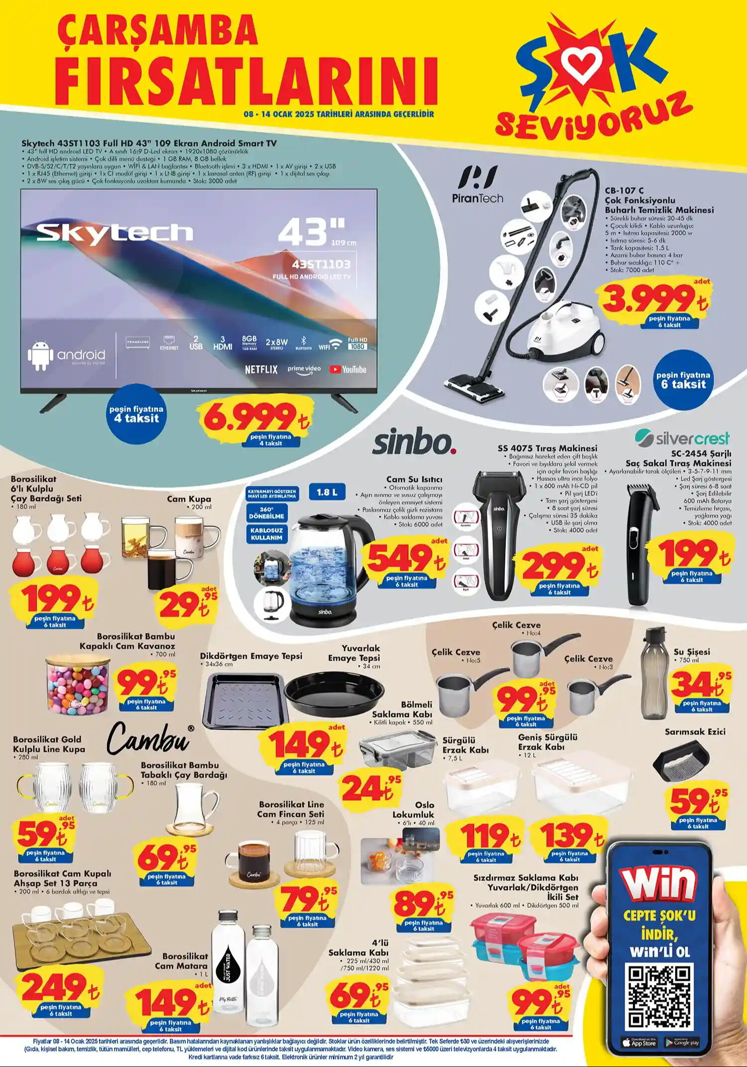 ŞOK Aktüel 8 Ocak 2025 kataloğu neler var? Çok fonksiyonlu buharlı temizlik makinesi geliyor - 1. Resim