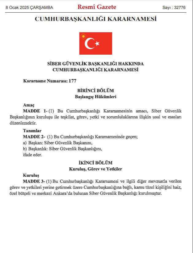 Siber Güvenlik Başkanlığı nedir, ne iş yapar? Resmi Gazete'de yayımlanan kararla kuruldu - 1. Resim