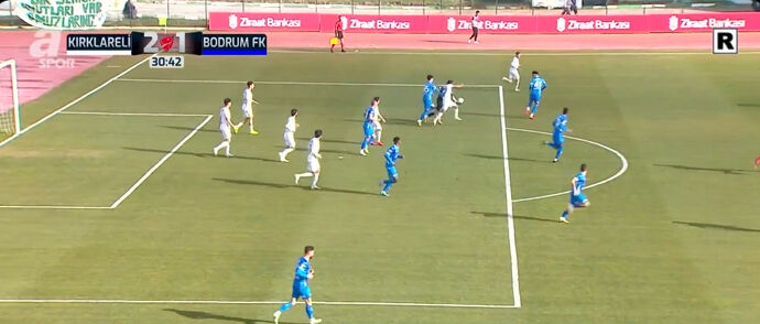 Ziraat Türkiye Kupası'ndaki Kırklarelispor-Bodrum FK maçında çok konuşulan gol! Tam 8 kez... - 1. Resim