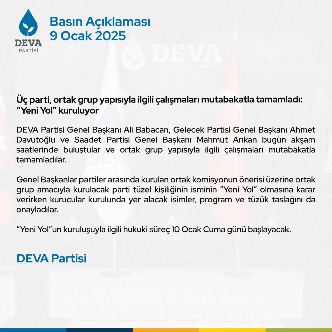 Saadet, Deva ve Gelecek Partisi birleşti! Çatı parti ismi belli oldu - 1. Resim