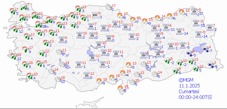 Hafta sonu hava nasıl olacak? 11-12 Ocak için AKOM ve Meteoroloji'den kuvvetli yağış uyarısı - 1. Resim