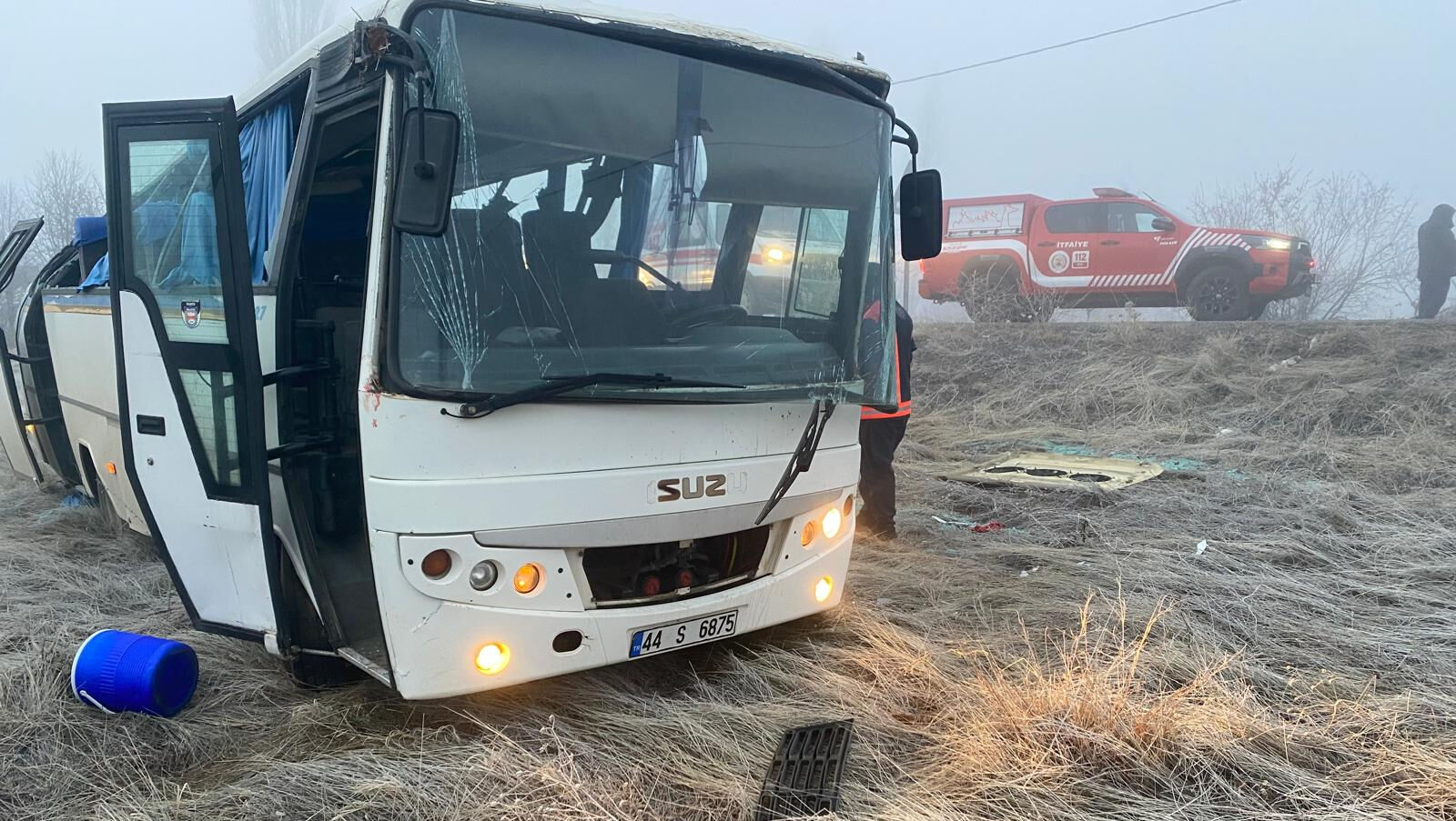 Malatya'da işçi servisi devrildi! Çok sayıda yaralı var - 1. Resim