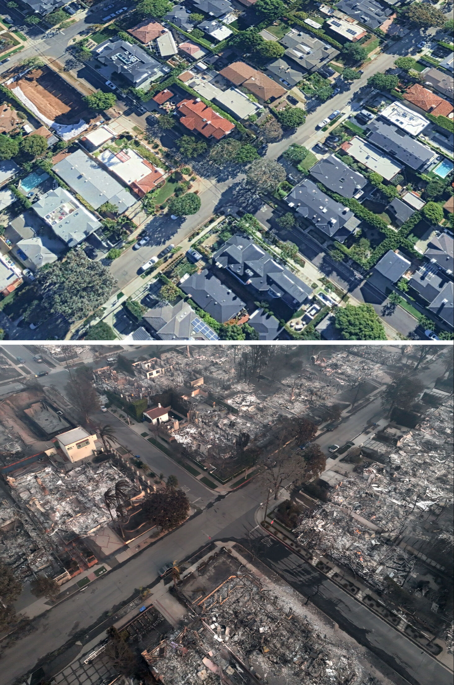 Öncesi ve sonrası! Uydu görüntüleri Los Angeles'taki yangının boyutunu gözler önüne serdi - 3. Resim