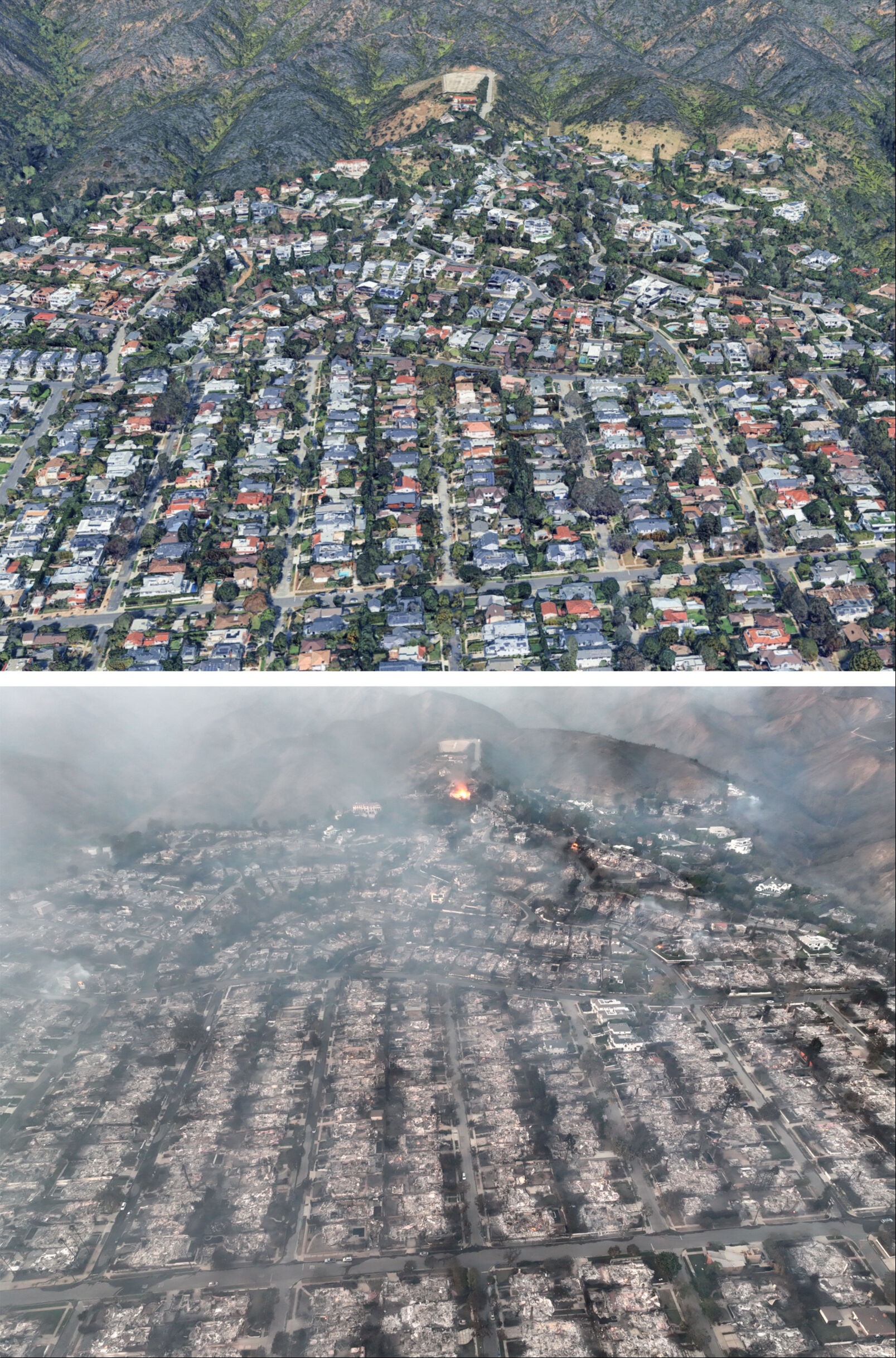 Öncesi ve sonrası! Uydu görüntüleri Los Angeles'taki yangının boyutunu gözler önüne serdi - 2. Resim