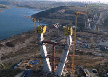 Kanal İstanbul'da yeni gelişme: İlk köprüsünün ayakları 90 metreyi aştı Kanal İstanbul'da yeni gelişme: İlk köprüsünün ayakları 90 metreyi aştı - 1. Resim