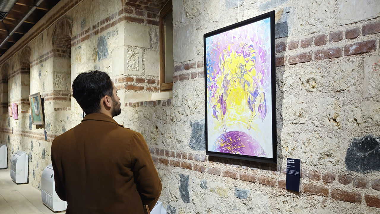 'Dörtnala' resimler... Atlı tablolar Rami Kütüphanesi'nde 'Dörtnala' resimler... Atlı tablolar Rami Kütüphanesi'nde - 1. Resim