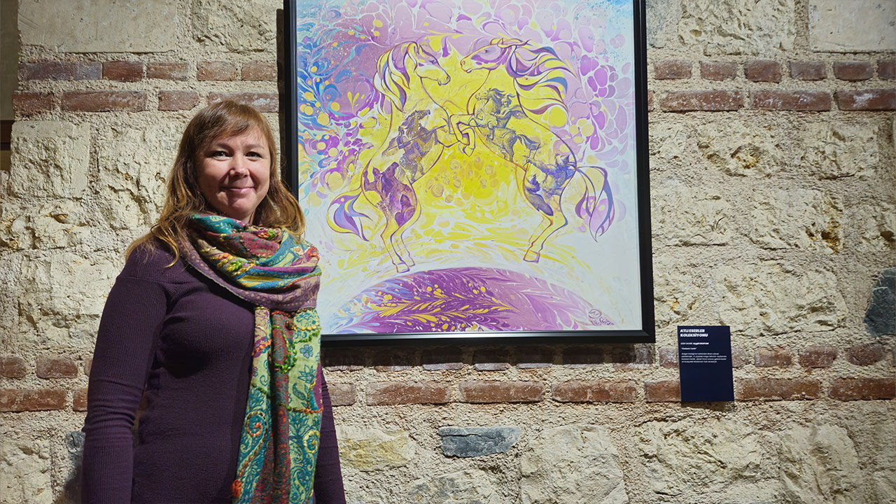 'Dörtnala' resimler... Atlı tablolar Rami Kütüphanesi'nde 'Dörtnala' resimler... Atlı tablolar Rami Kütüphanesi'nde - 4. Resim