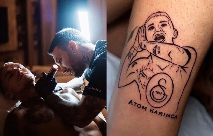 Galatasaray'ın 'Atom Karınca'sından Fenerbahçe göndermeli dövme! - 1. Resim