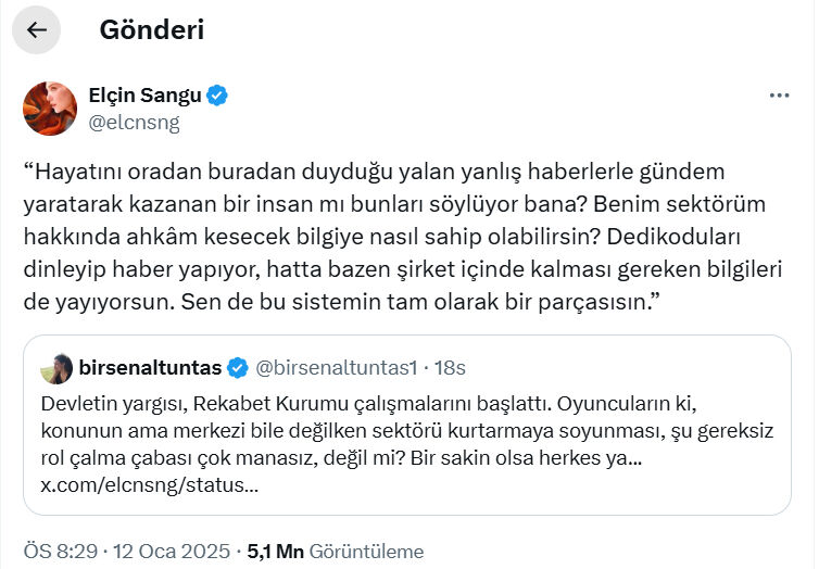 Elçin Sangu Birsen Altuntaş olayı nedir? Ünlü oyuncudan Başay Okay cevabı - 1. Resim