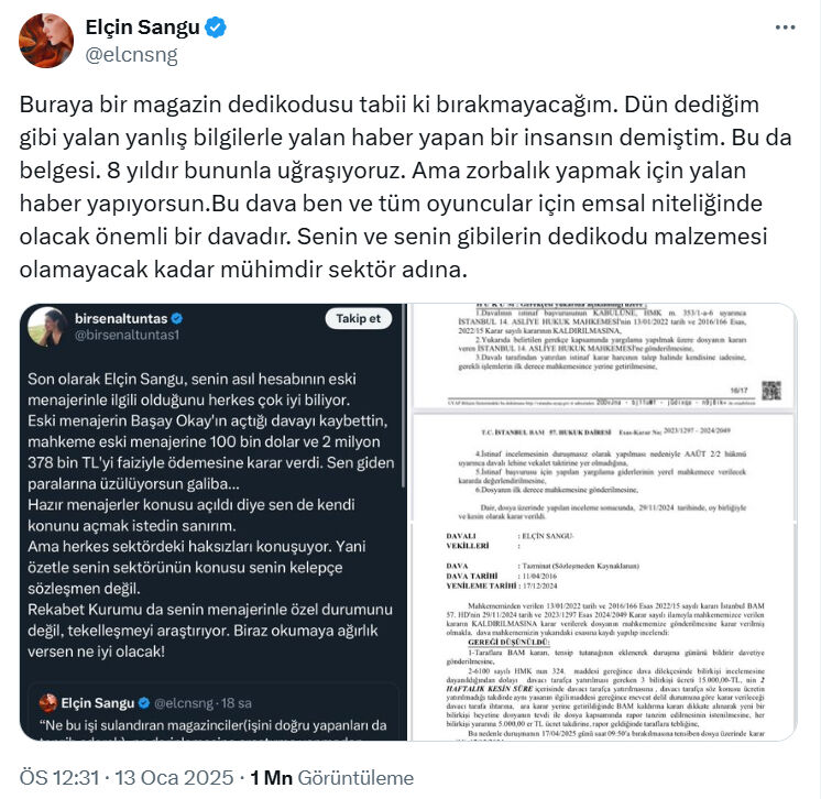 Elçin Sangu Birsen Altuntaş olayı nedir? Ünlü oyuncudan Başay Okay cevabı - 3. Resim