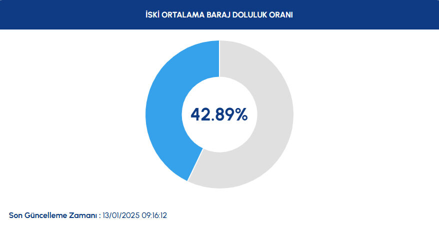 İstanbul baraj doluluk oranı yüzde kaç oldu? İSKİ İstanbul baraj doluluk oranı 13 Ocak 2025 tarihli verileri açıkladı - 1. Resim