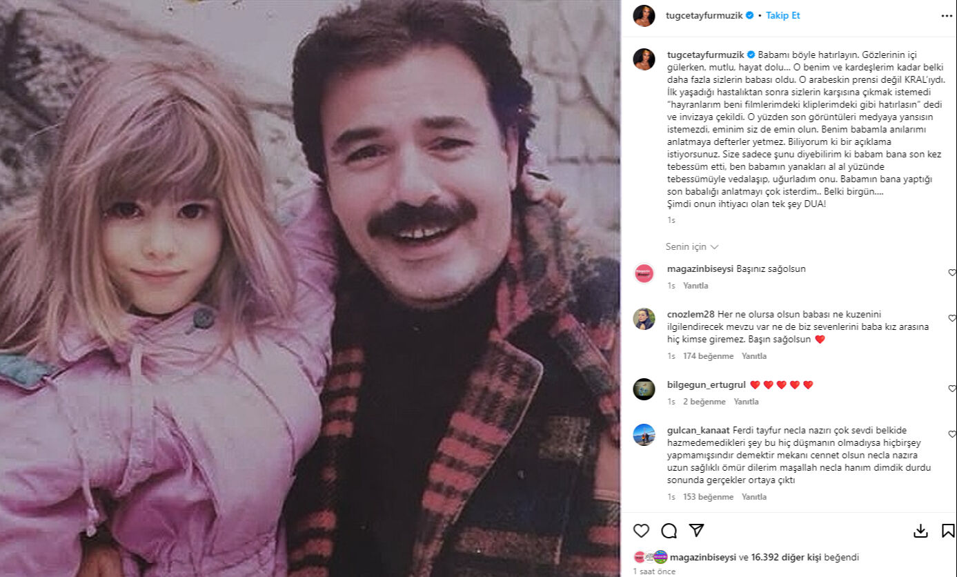 Ferdi Tayfur'un ölümünün ardından kızı Tuğçe Tayfur'dan ilk paylaşım - 3. Resim