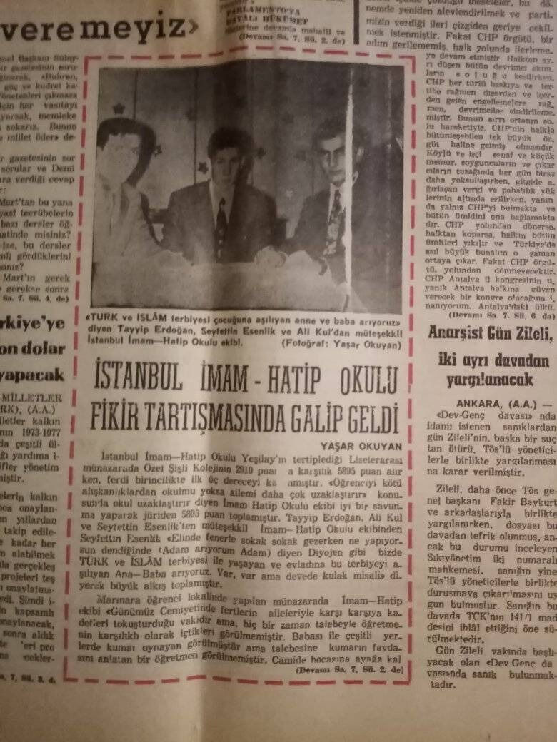 Erdoğan'ın ilk haberi müzayedede! Eski Bakan Yaşar Okuyan yazmış... Erdoğan'ın ilk haberi müzayedede! Eski Bakan Yaşar Okuyan yazmış... - 1. Resim