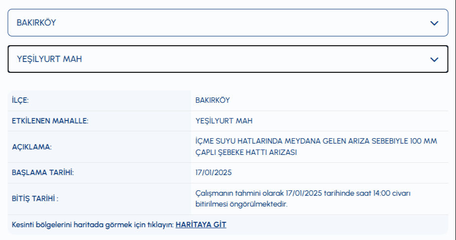 İSKİ su kesintisi 17 Ocak! Bakırköy, Başakşehir,  Kadıköy sular ne zaman gelecek? İSKİ su kesintisi 17 Ocak! Bakırköy, Başakşehir,  Kadıköy sular ne zaman gelecek? - 1. Resim
