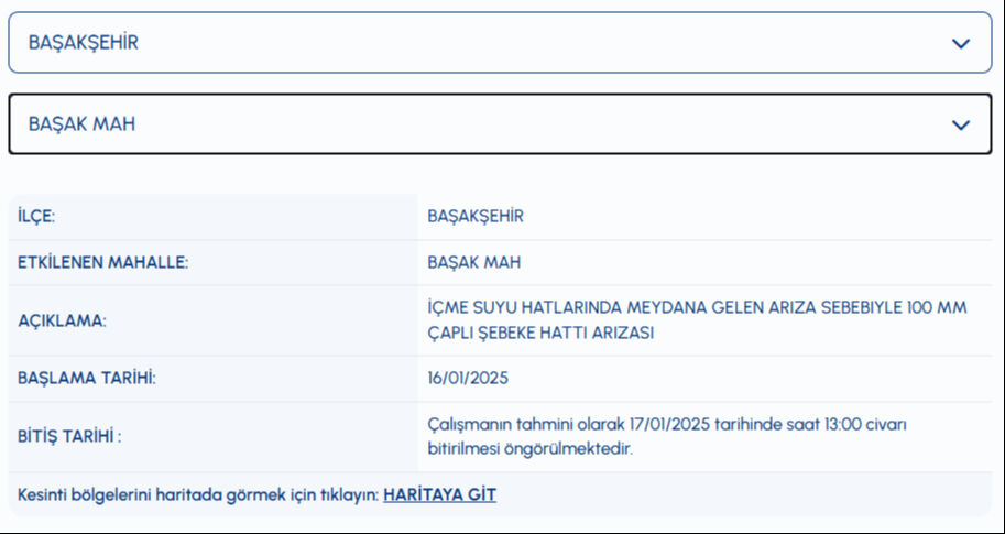 İSKİ su kesintisi 17 Ocak! Bakırköy, Başakşehir,  Kadıköy sular ne zaman gelecek? İSKİ su kesintisi 17 Ocak! Bakırköy, Başakşehir,  Kadıköy sular ne zaman gelecek? - 2. Resim