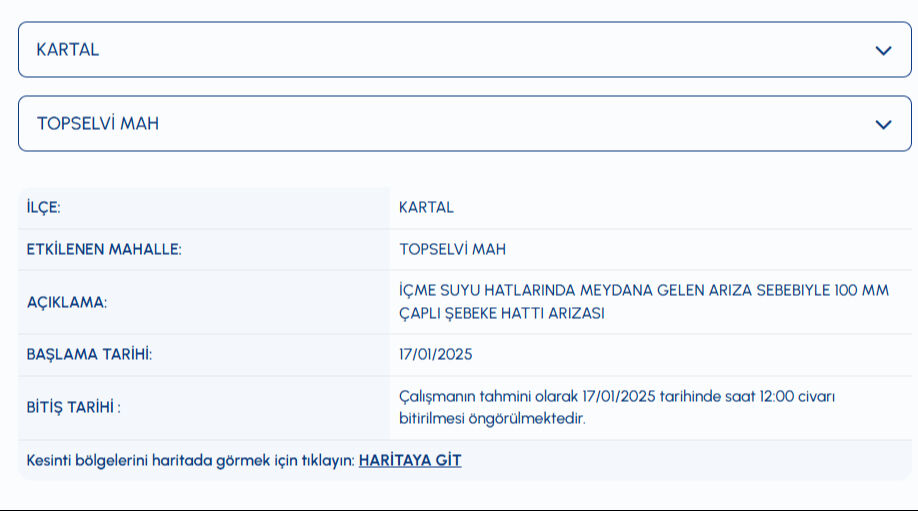 İSKİ su kesintisi 17 Ocak! Kartal, Pendik, Sultangazi sular ne zaman gelecek? İSKİ su kesintisi 17 Ocak! Kartal, Pendik, Sultangazi sular ne zaman gelecek? - 1. Resim