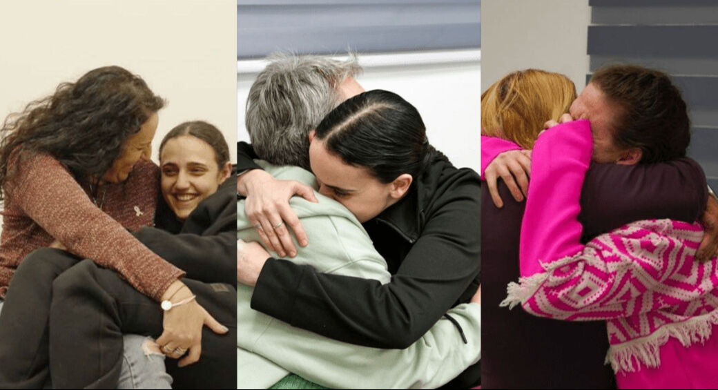 Esir takasında çarpıcı görüntü! İsrailli rehine Filistin bayrağını boynundan çıkartmadı Esir takasında çarpıcı görüntü! Rehinenin parmaklarının eksik olduğu görüldü - 1. Resim