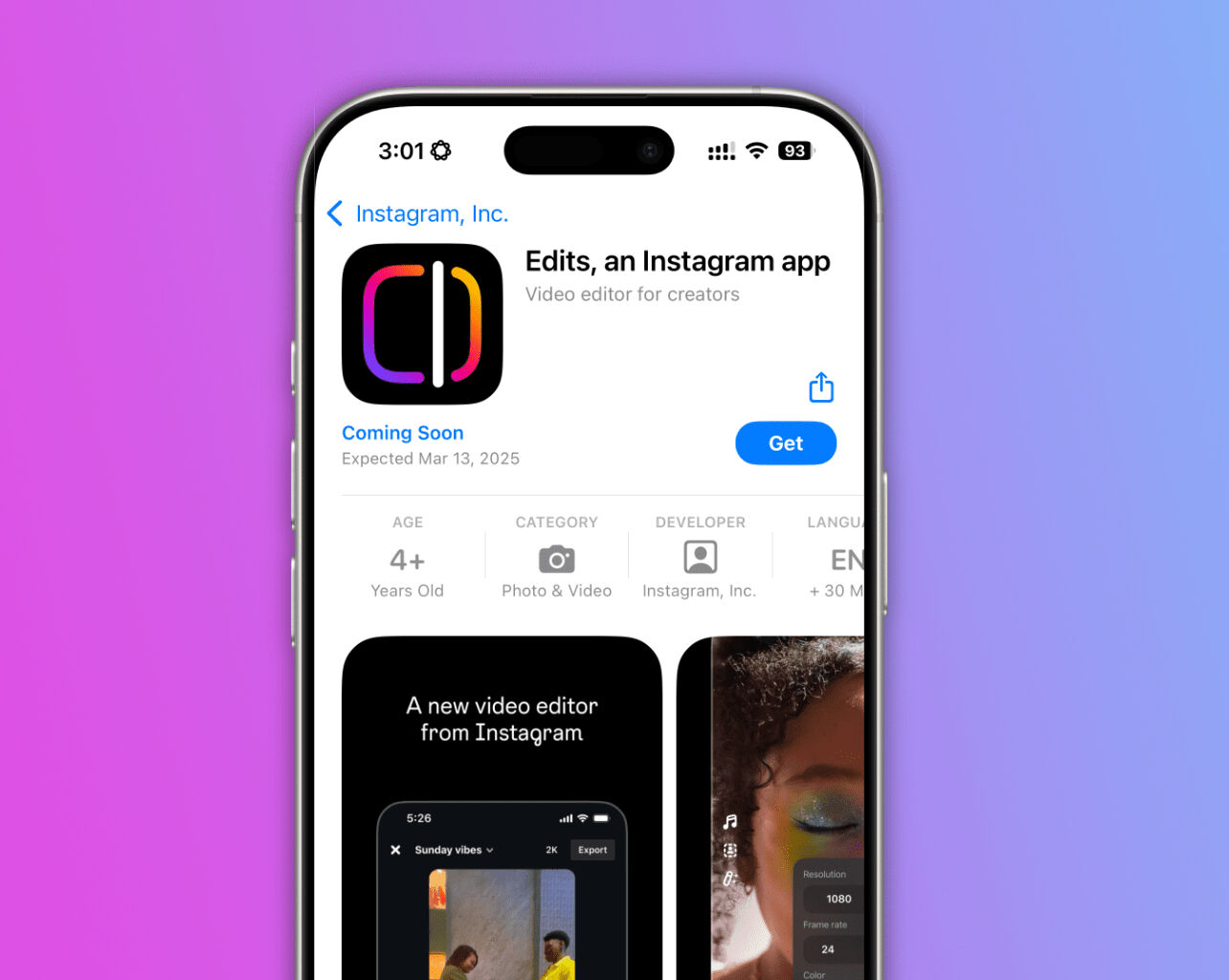 Engellenen TikTok'a rakip geldi! Instagram'ın yeni video uygulaması 'Edits' CapCut'a alternatif olacak - 1. Resim