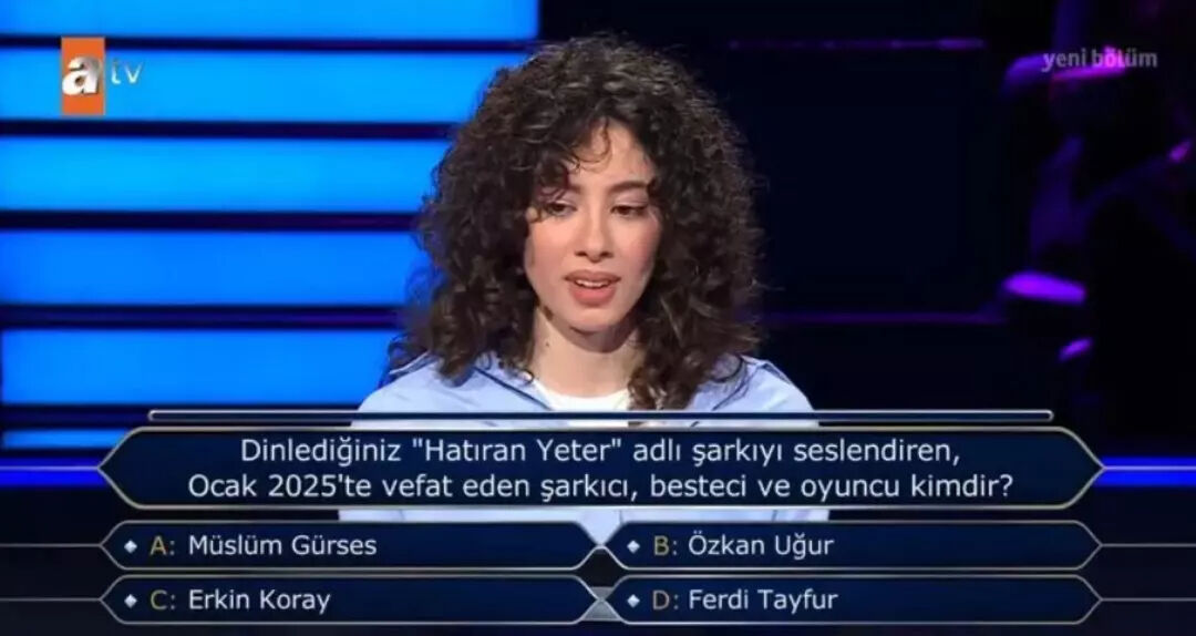 Milyoner'de sorulan 'Ferdi Tayfur' sorusu gündem oldu! Yarışmacı 3 saniye kala cevaplaması şaşırttı - 2. Resim