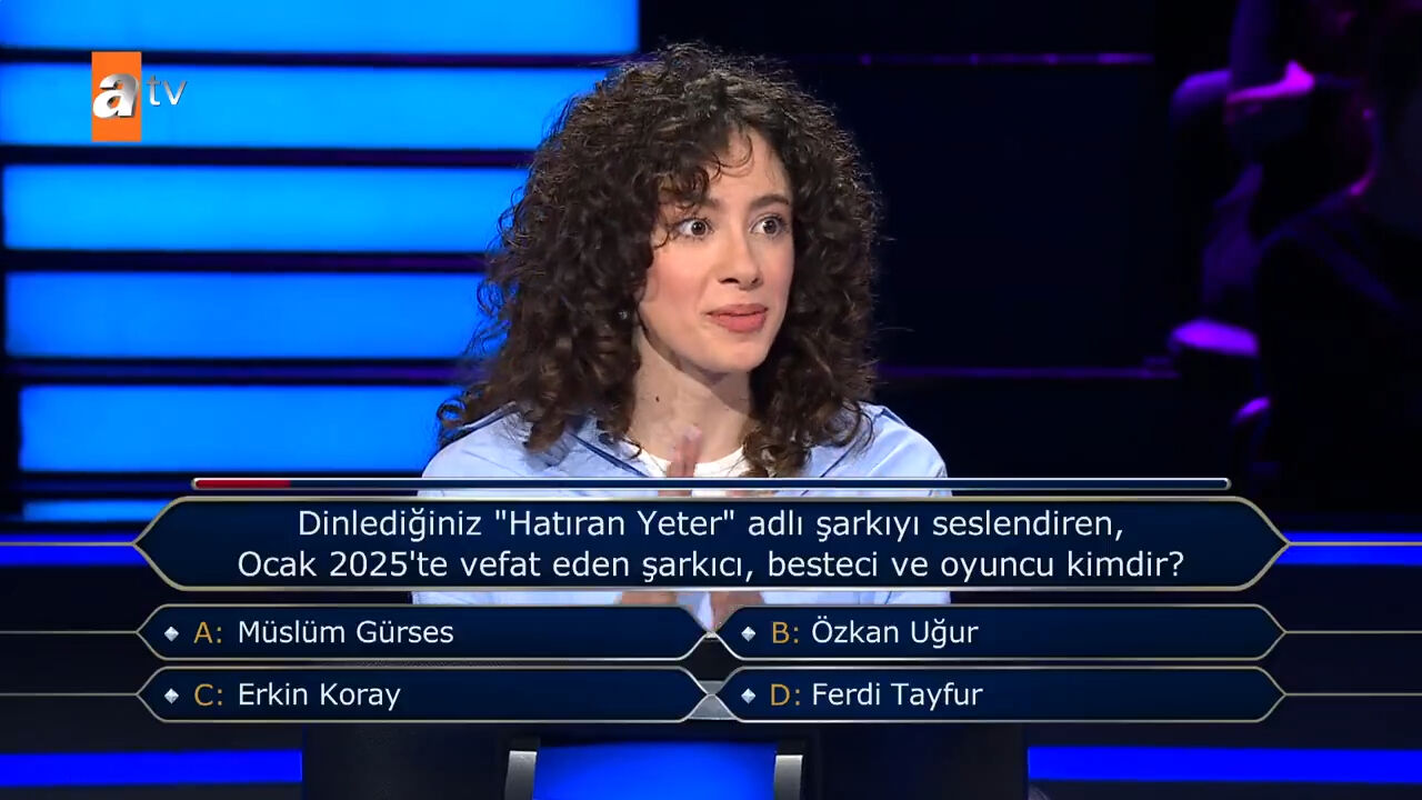 Milyoner'de sorulan 'Ferdi Tayfur' sorusu gündem oldu! Yarışmacı 3 saniye kala cevaplaması şaşırttı - 3. Resim