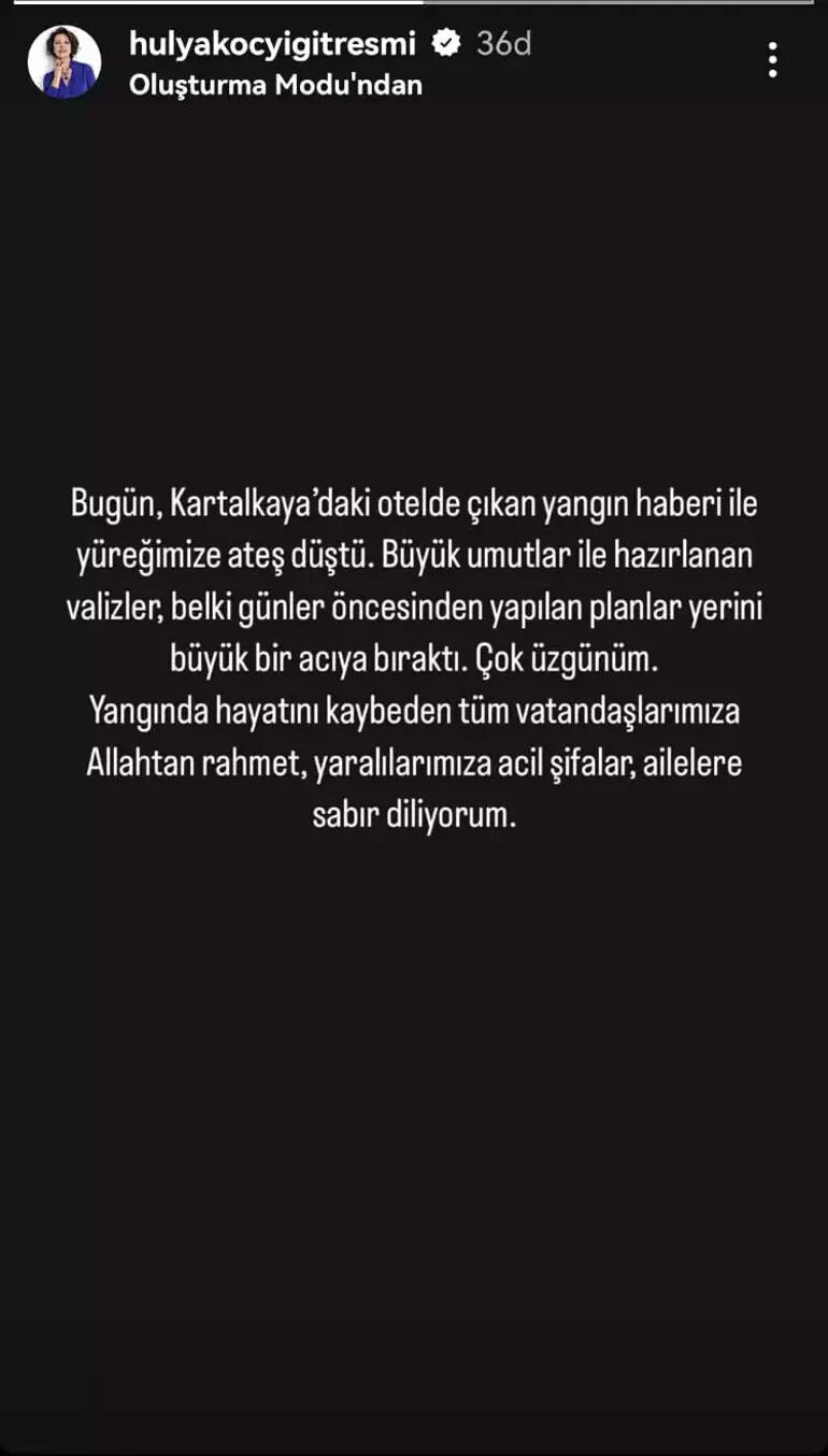 Yangını faciası sonrası ünlülerden taziye mesajları yağdı! "Hazırlanan valizler, günler öncesinden yapılan planlar..." - 3. Resim