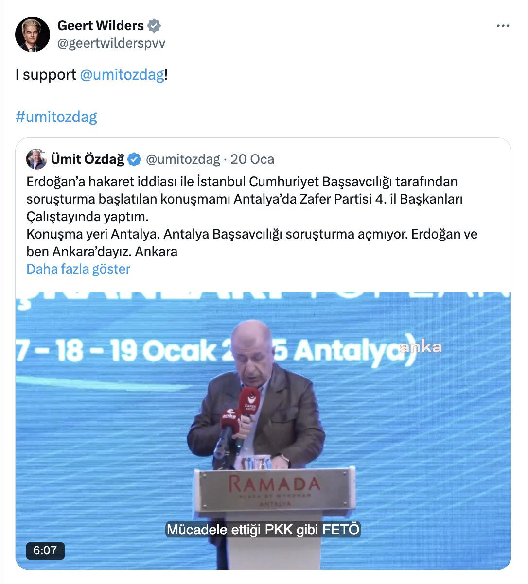 Türk düşmanı Hollandalı lider Wilders Ümit Özdağ’ı destekledi! Sosyal medyada tepki yağdı Türk düşmanı Hollandalı lider Wilders Ümit Özdağ’ı destekledi! Sosyal medyada tepki tağdı - 2. Resim