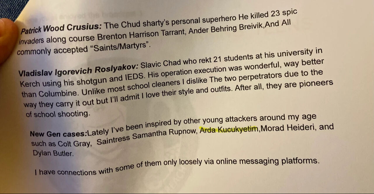 ABD’li okul saldırganı, Türk neo-nazi Arda Küçükyetim’i örnek almış - 1. Resim